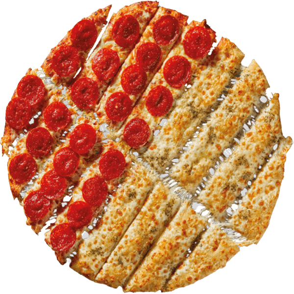 XXL Sharing Pizza: Pepperoni & Garlic bread