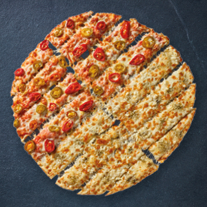 XXL Sharing Pizza: Jalapenos & Garlic Bread